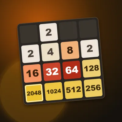 2048 en ligne : grille de tuiles 2, 4, 8, 16 jusqu'à 2048