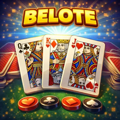 Belote en ligne : cartes à jouer françaises avec atout et plis