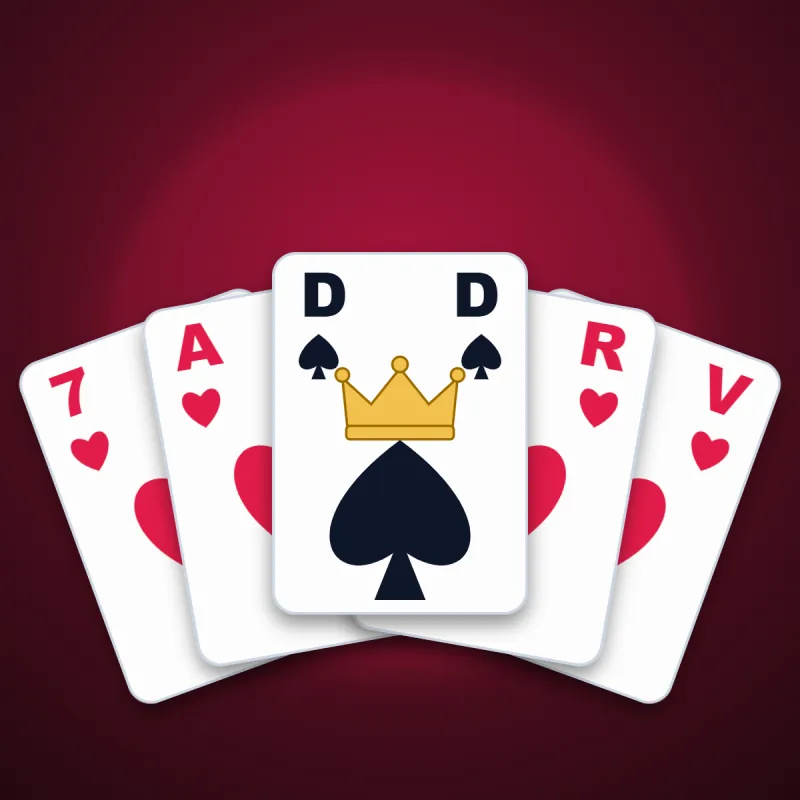 Dame de pique en ligne : la dame de pique et des cœurs sur un tapis de jeu