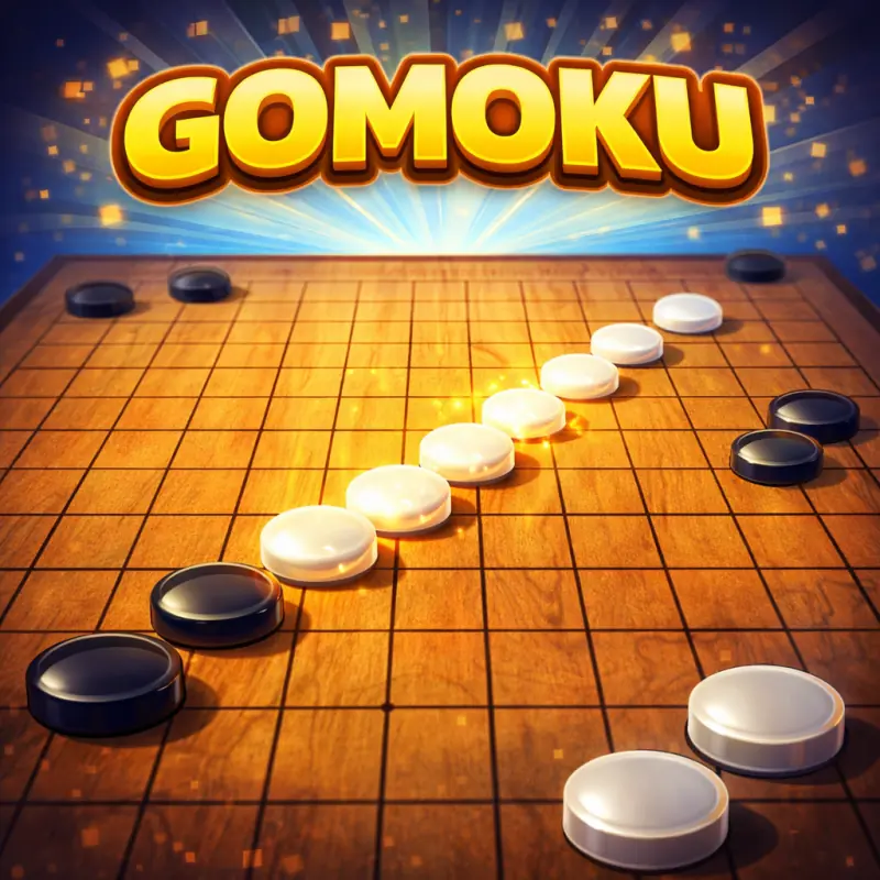 Gomoku en ligne : plateau 15x15 avec pierres noires et blanches à aligner