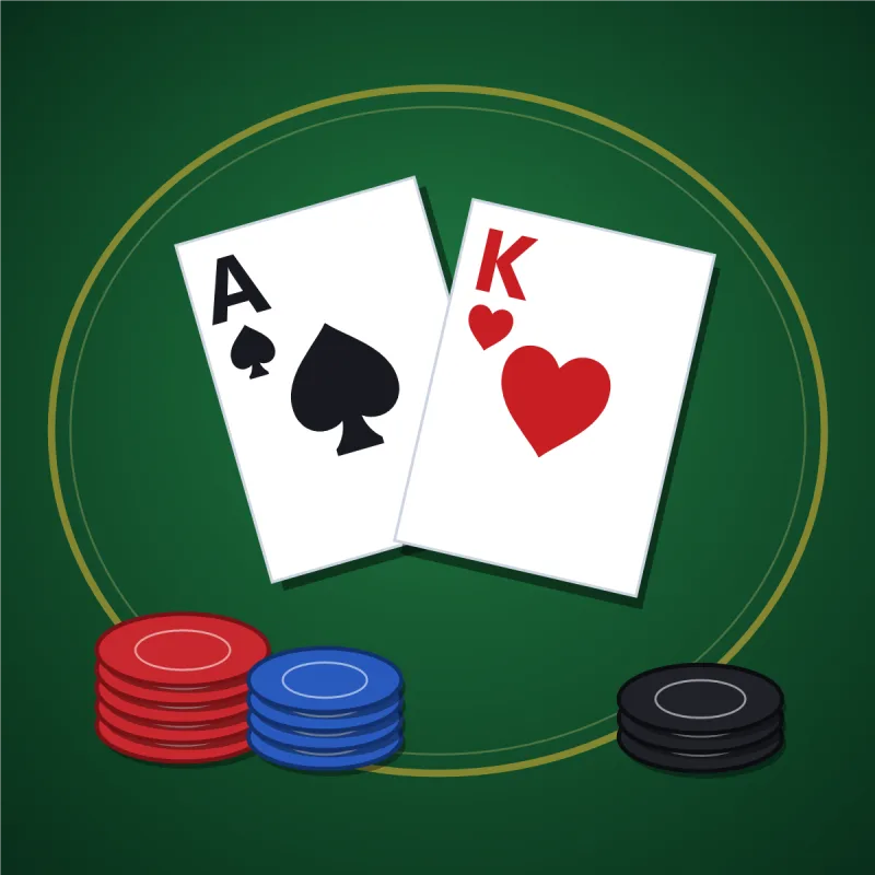 Poker Master en ligne : tapis vert, cartes et jetons de poker