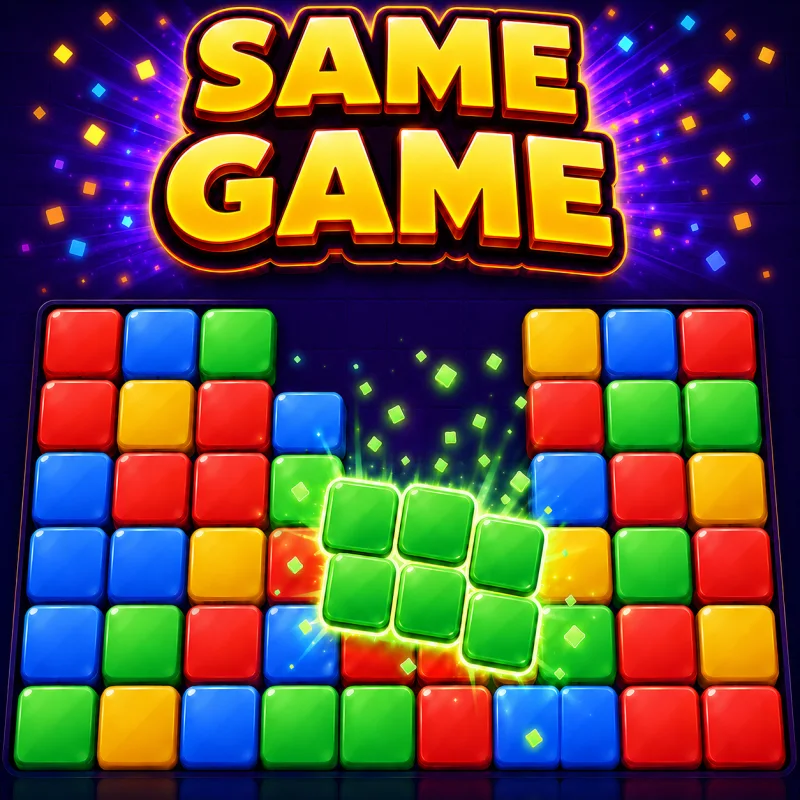 Same Game en ligne : grille de blocs colorés à faire disparaître
